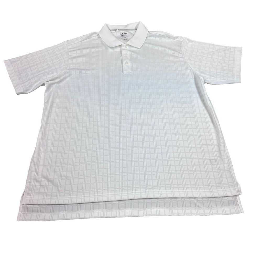 Adidas Climacool Golf Polo Mens 2XL White Performance Shirt Moisture Wicking